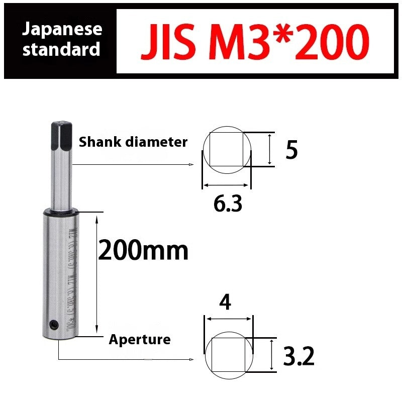 2090-Tapping extension rod Tapping extension rod Tapping extension rod Tapping national standard Japanese standard M3 M4M5M68 adapter deep hole tapping Shandong Denso Pricision Tools Co.,Ltd.